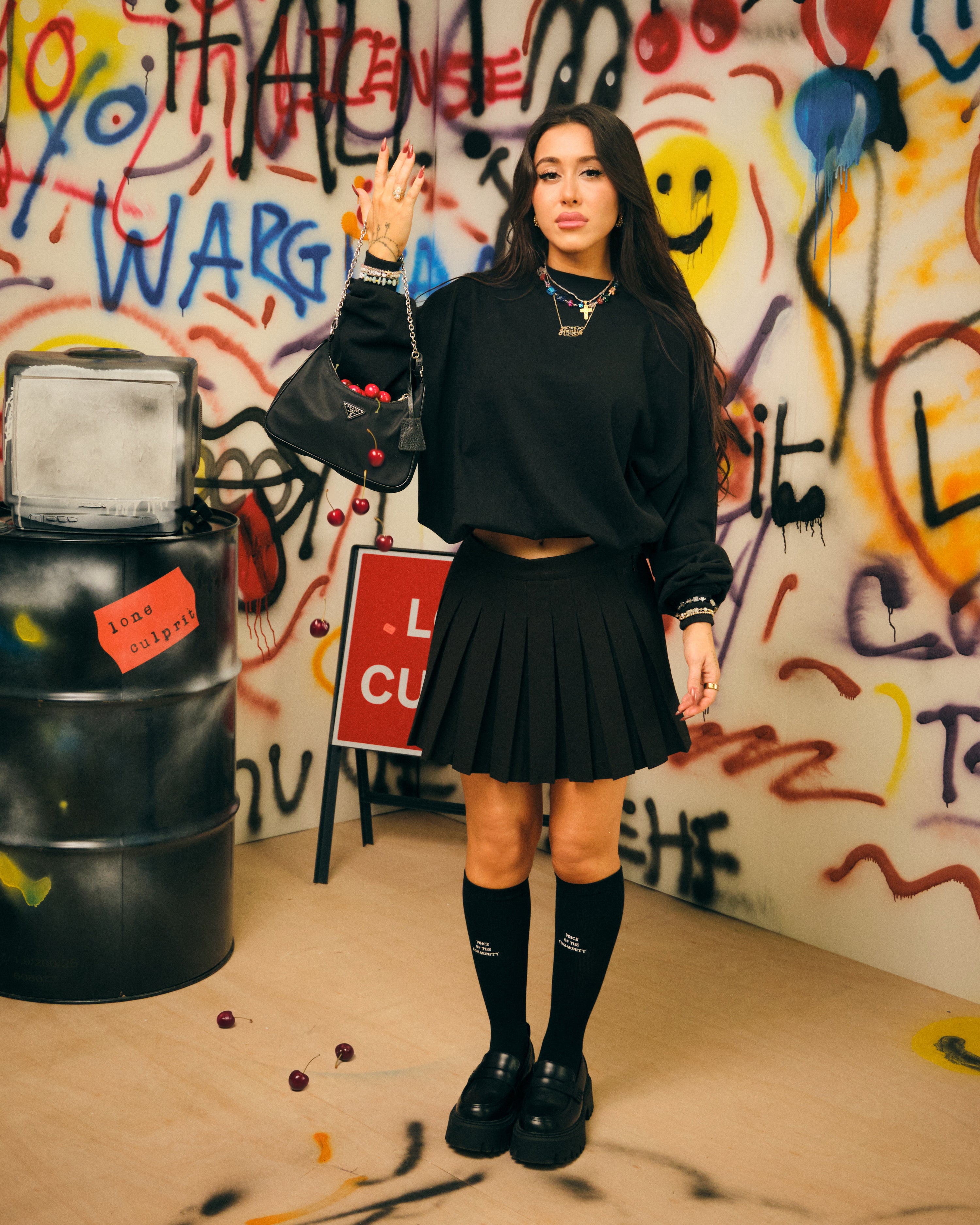 LICENSED LONG SLEEVE TEE - BLACK
