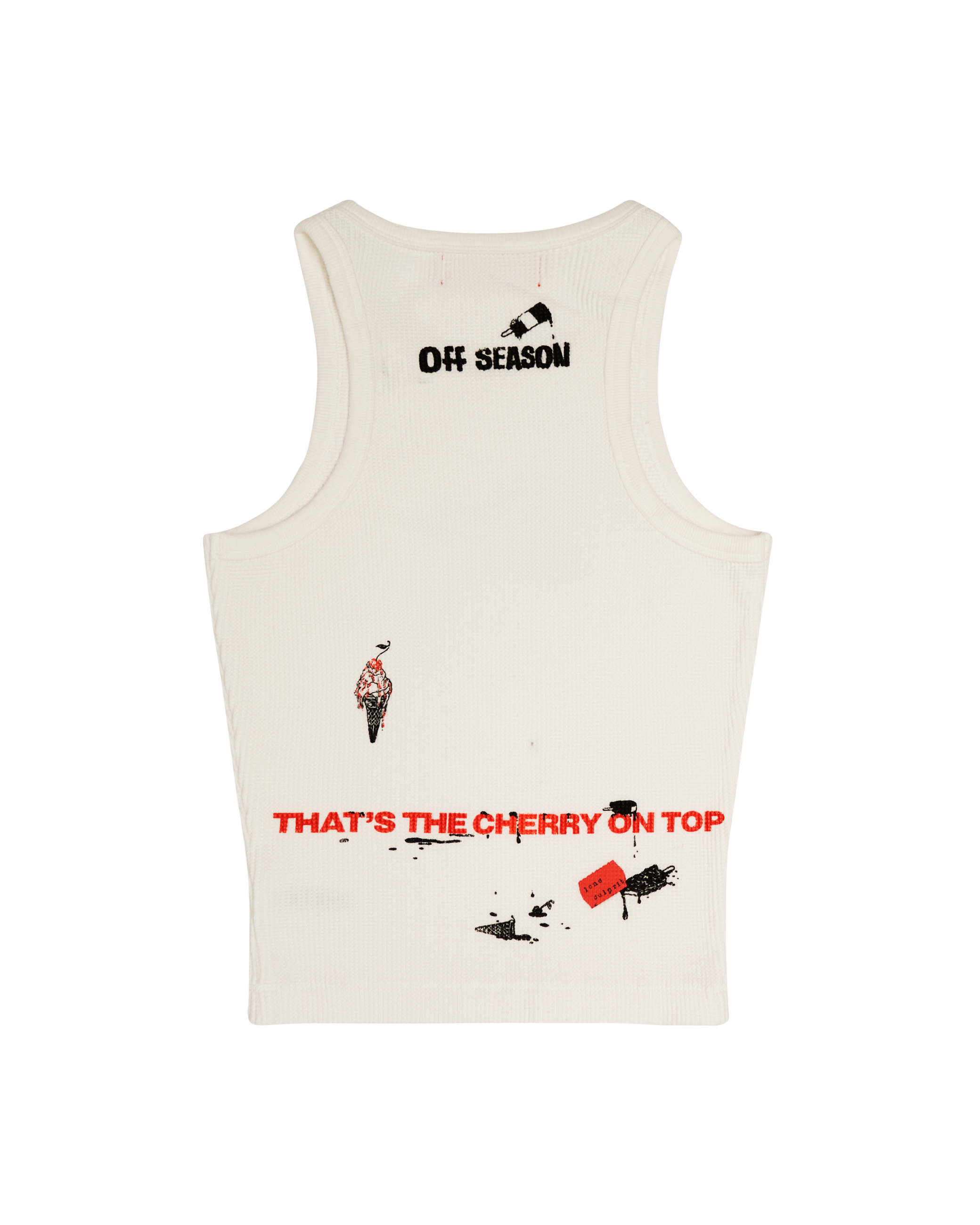 CHERRY ON TOP WOMENS WAFFLE VEST