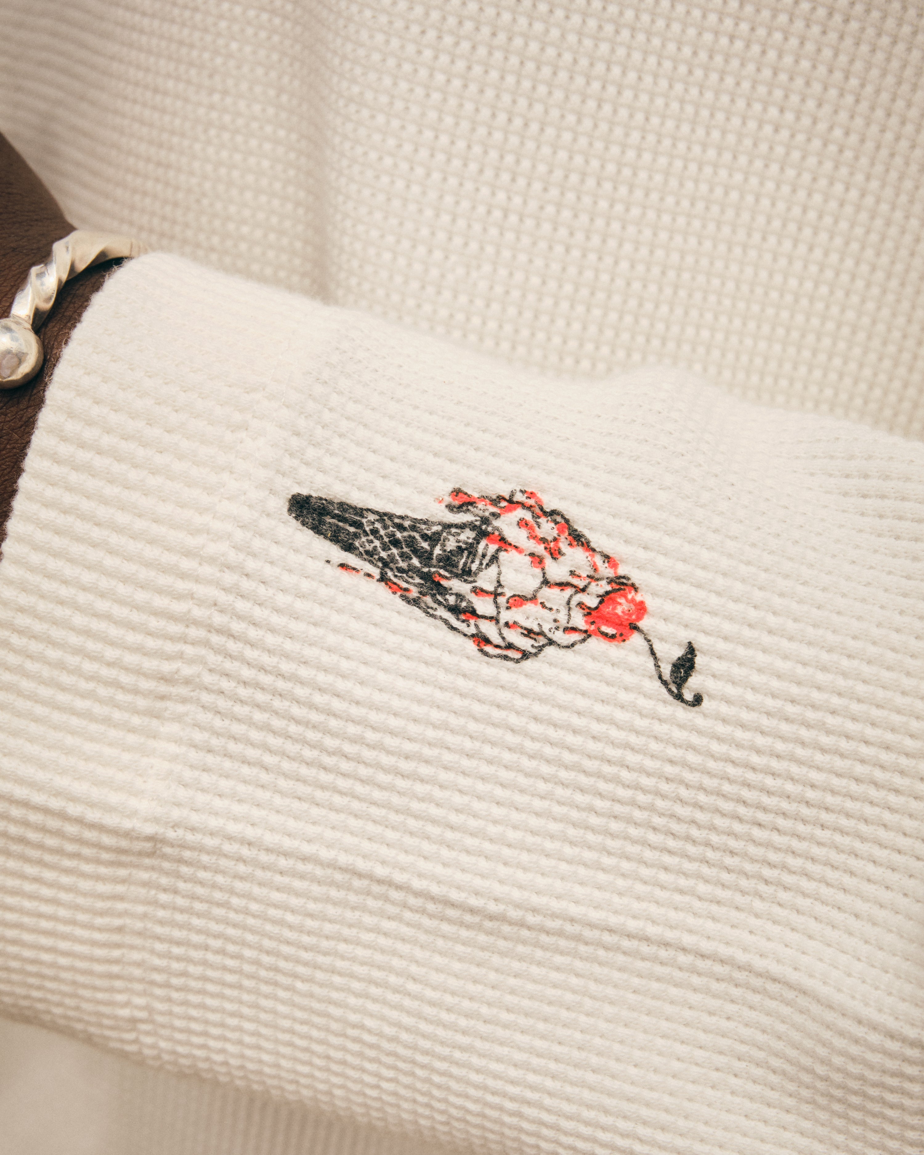 CHERRY ON TOP WAFFLE LONG SLEEVE TEE