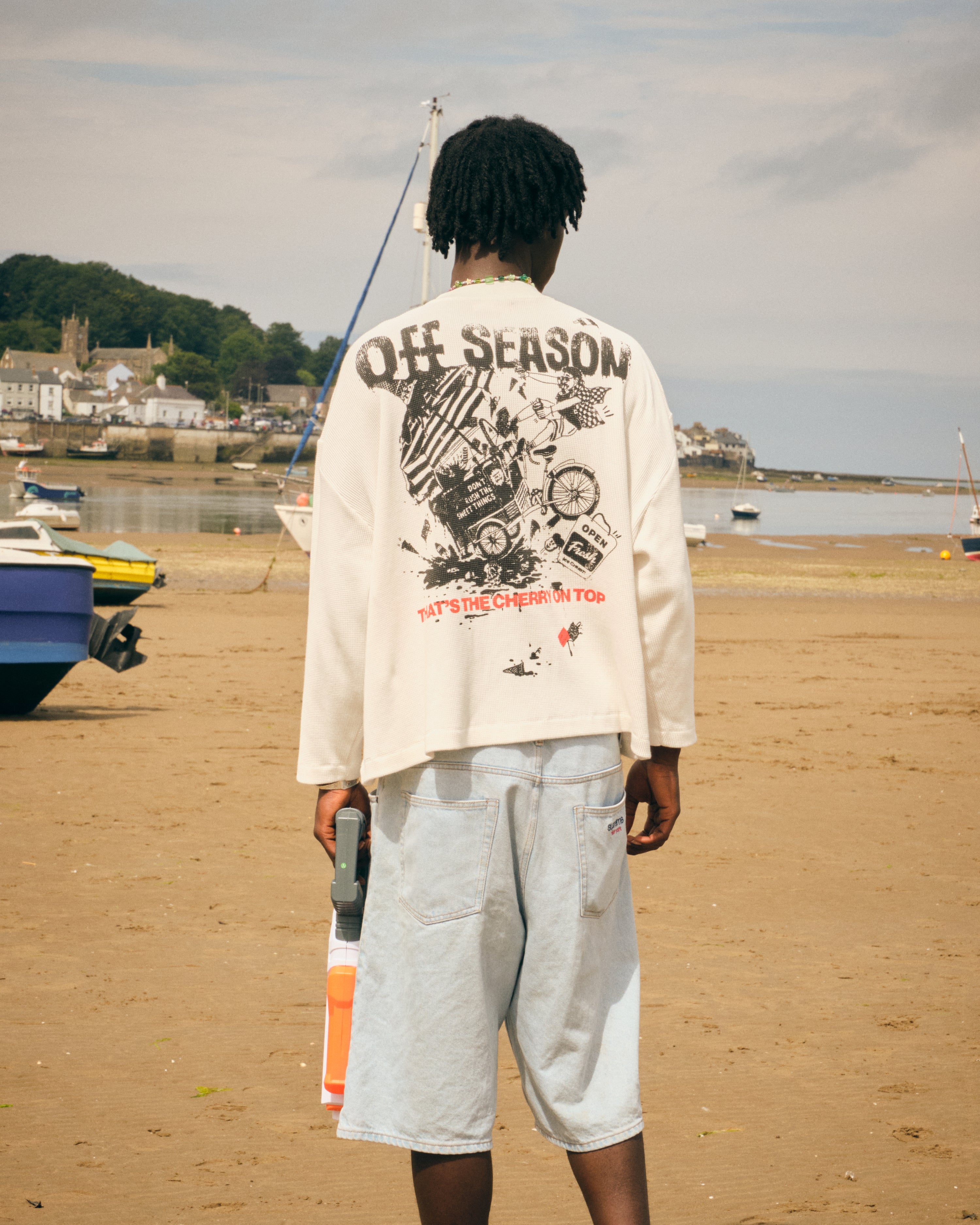 CHERRY ON TOP WAFFLE LONG SLEEVE TEE